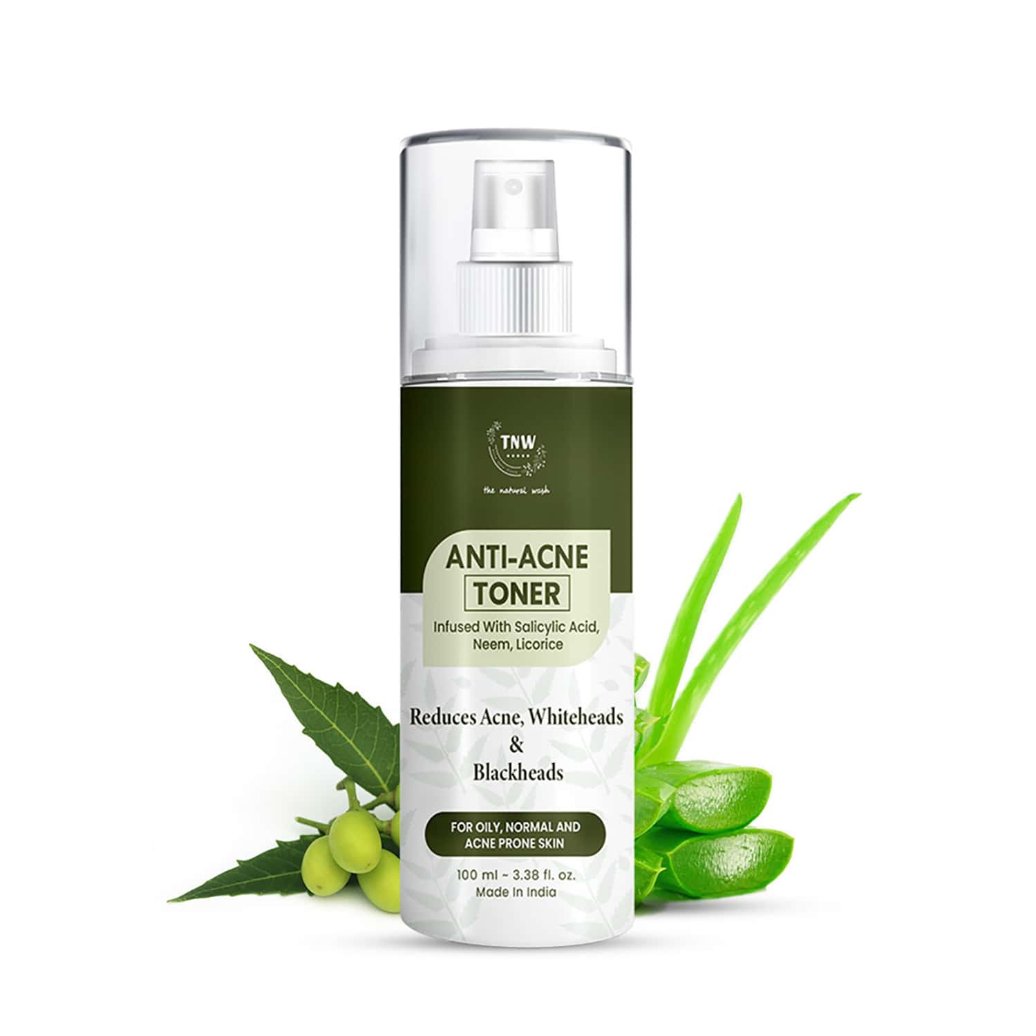 Tnw The Natural Wash Anti Acne Toner | Treats Acne | Dark Spots & Improves Skin Texture 100 Ml
