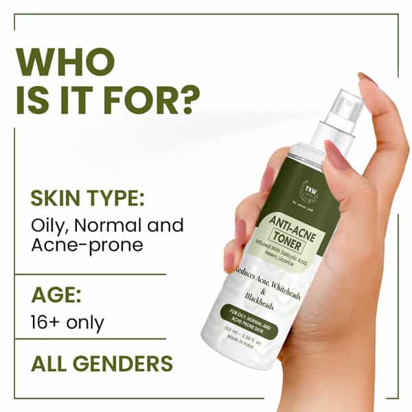 Tnw The Natural Wash Anti Acne Toner | Treats Acne | Dark Spots & Improves Skin Texture 100 Ml