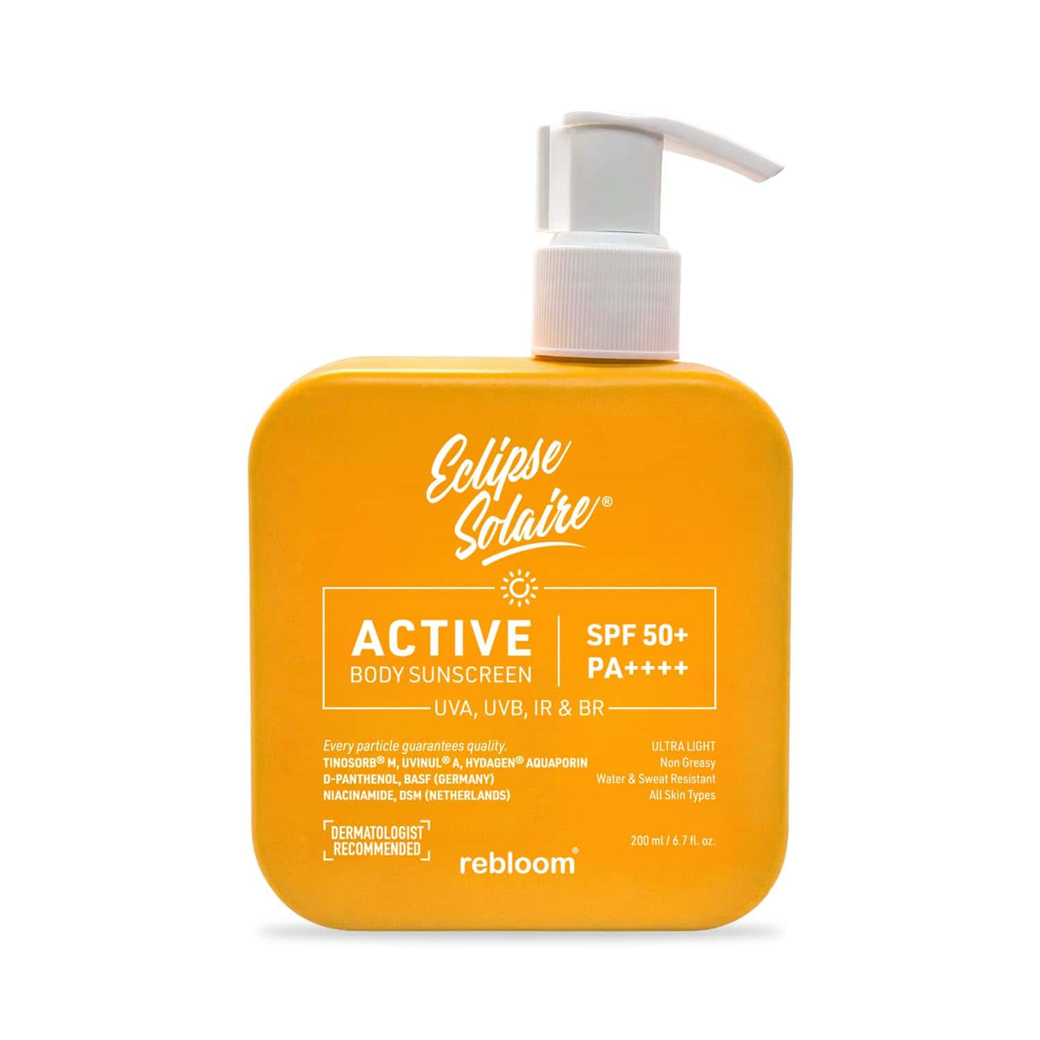 Eclipse Solaire Active Body Sunscreen Spf 50+ Pa++++ 200ml