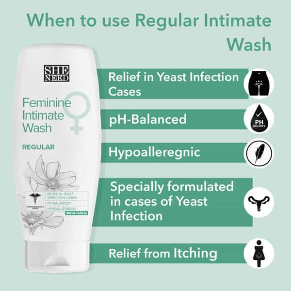 Sheneed Regular Feminine Intimate Wash - 200 Ml