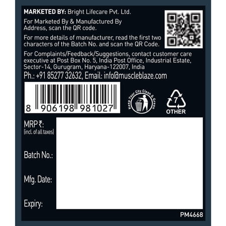 Muscleblaze Micronized Creatine Monohydrate Powder | Fruit Splash (50 Servings | 200g)