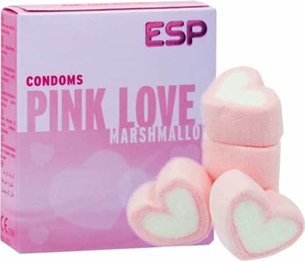 Gizmoswala Esp Pink Love Condoms With Marshmallow Flavour- Pack Of 3