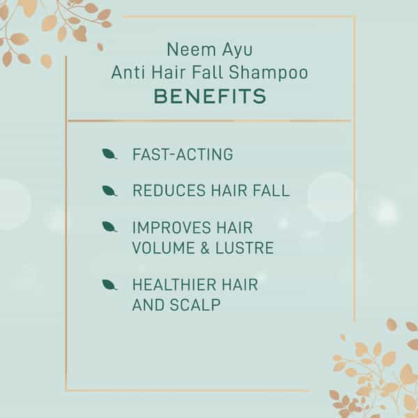 Neem Ayu Expert Anti Hair Fall Shampoo 200Ml| No Sulphate Parabens| Enrich With Milk Protein