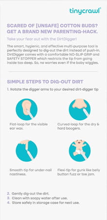 Tinycrawl Dirtdigger - Baby Multipurpose Grooming Tool