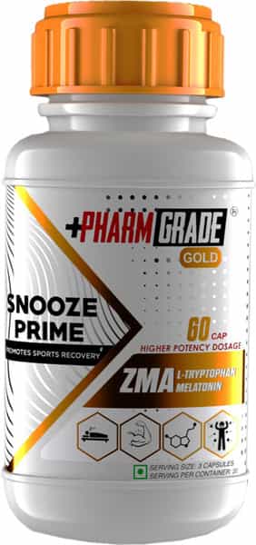 Pharmgrade Snooze Prime Zma Gold For Deep Restfull Sleep With Melatonin - 60 Tablets