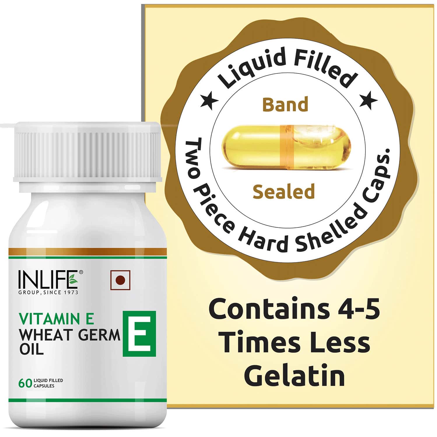 Buy INLIFE VITAMIN E OIL WITH WHEAT GERM OIL ESSENTIAL SUPPLEMENT 400