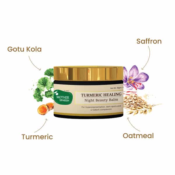 Mother Sparsh Turmeric Healing Night Beauty Balm | Reduce Dark Spots & Hyperpigmentation - 40Gm