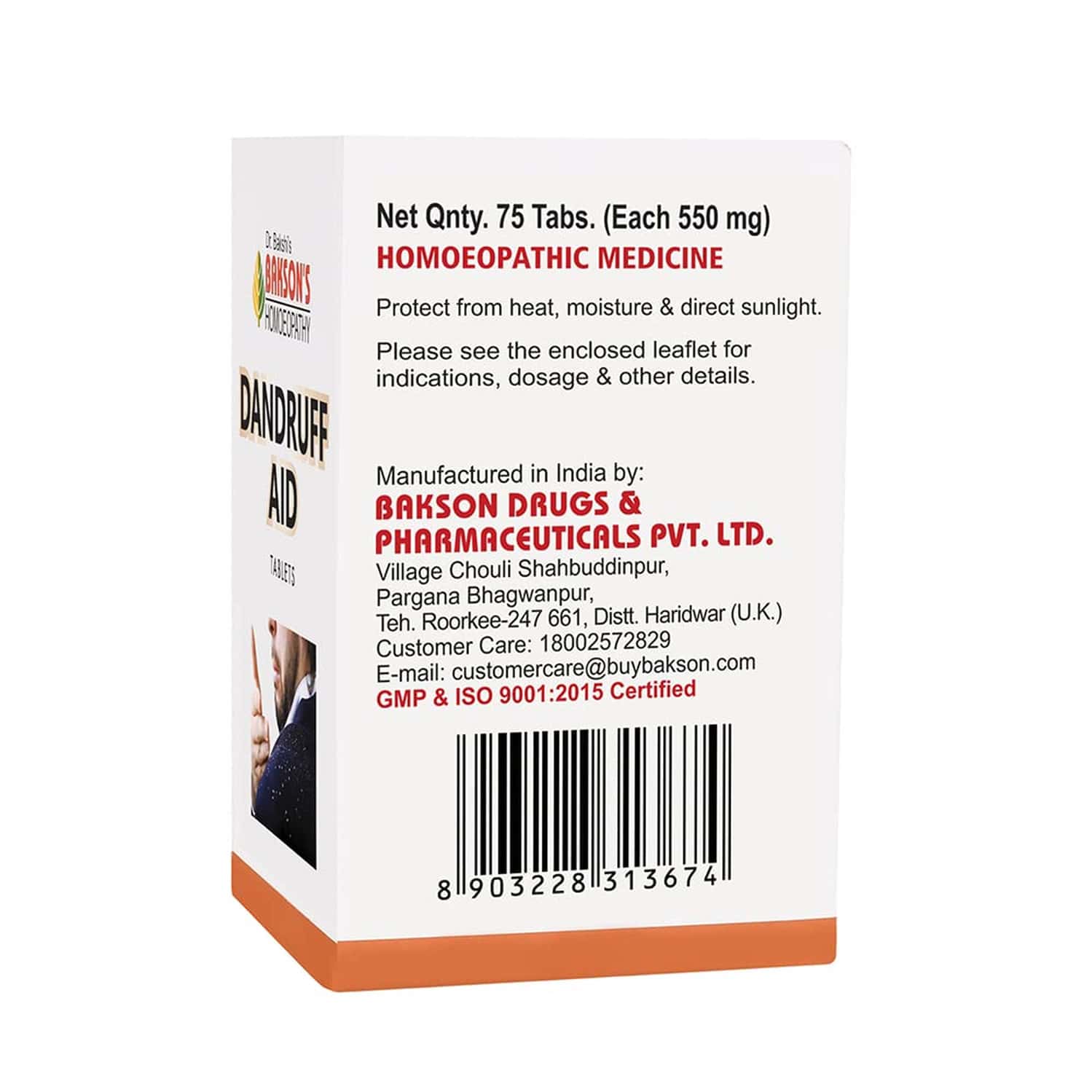 Dr Bakshi's Bakson Homoeopathy Dandruff Aid Tablets - 75 Tab Tablet 75