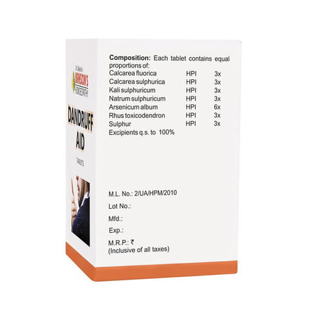 Dr Bakshi's Bakson Homoeopathy Dandruff Aid Tablets - 75 Tab Tablet 75