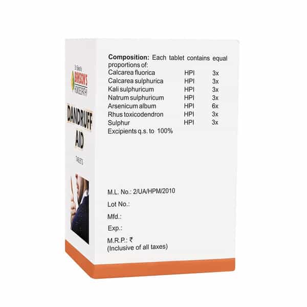 Dr Bakshi's Bakson Homoeopathy Dandruff Aid Tablets - 75 Tab Tablet 75