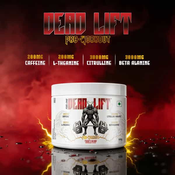 Fuel One Dead-Lift Pre Workout | Tiger's Blood (Watermelon | 100G | 13 Servings)
