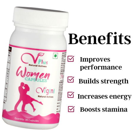 Vigini Performance Booster Stamina 30 Caps + Vaginal V Whitening Vagina Cream Gel