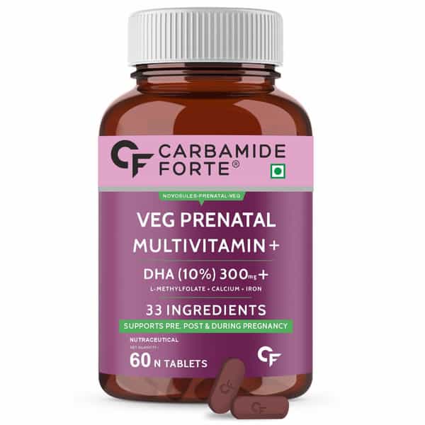 Carbamide Forte Veg Prenatal Multivitamin For Pregnancy With Dha-60 Tablets