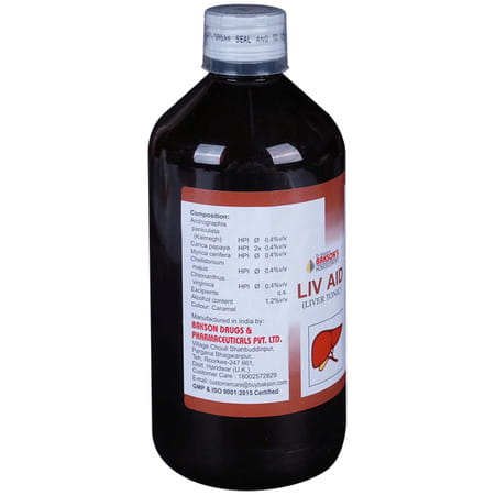 Baksons Homoeopathy Liv Aid Liver Tonic 450 Ml