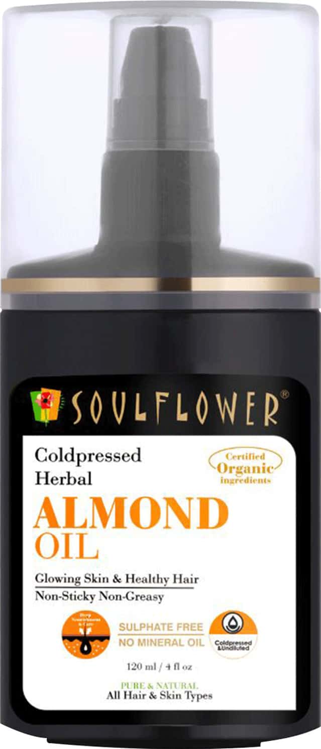 Buy SOULFLOWER ALMOND OIL FOR GLOWING SKIN & HEALTHY HAIR 100 PURE