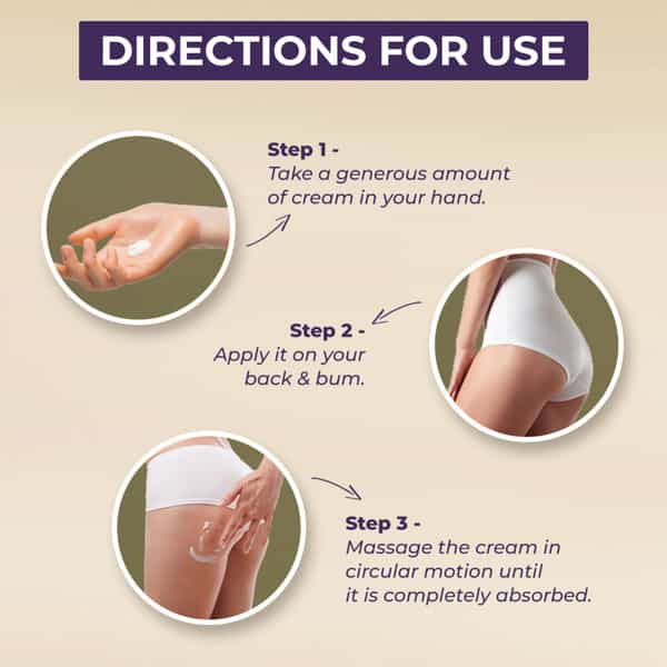 Sanfe Back & Bum Anti-Cellulite Cream For Brightening With Coconut & Peach Extracts-100G