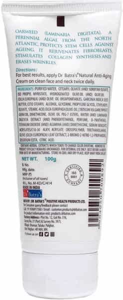 Dr Batra's Natural Anti Aging Cream - 100 Gm.
