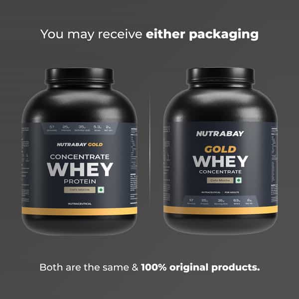 Nutrabay Gold 100% Whey Protein Concentrate Cafe Mocha - 2Kg