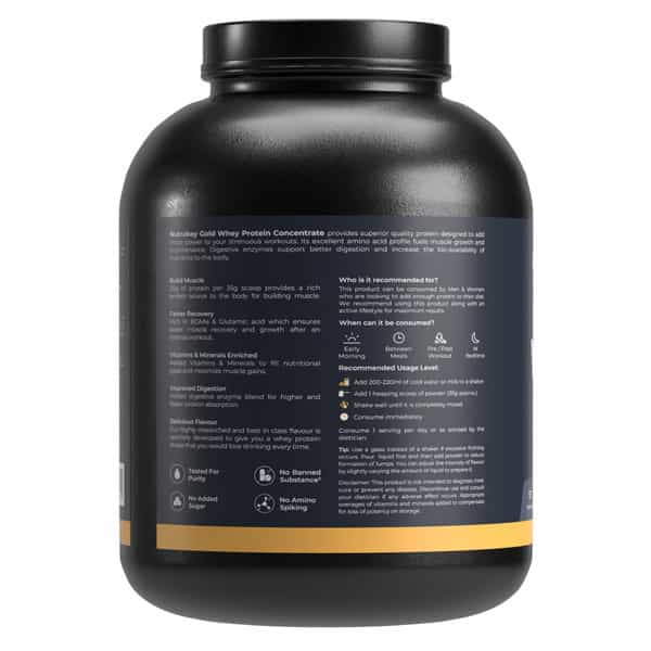 Nutrabay Gold 100% Whey Protein Concentrate Cafe Mocha - 2Kg
