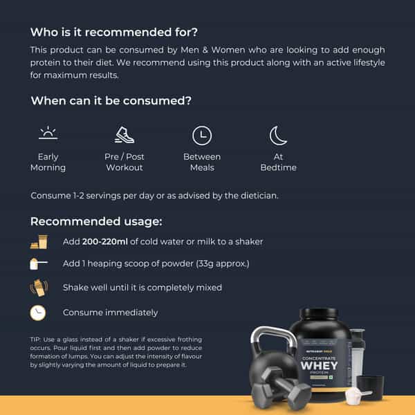 Nutrabay Gold 100% Whey Protein Concentrate Cafe Mocha - 2Kg