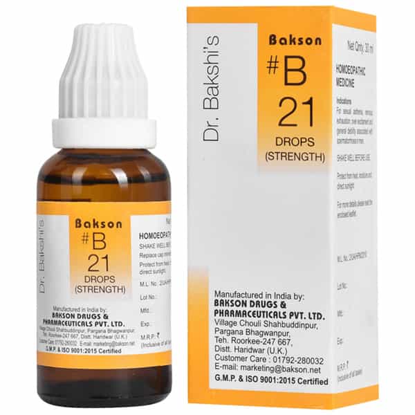 Dr Bakshi's Bakson Homoeopathy B21 Strength Drops 30 Ml