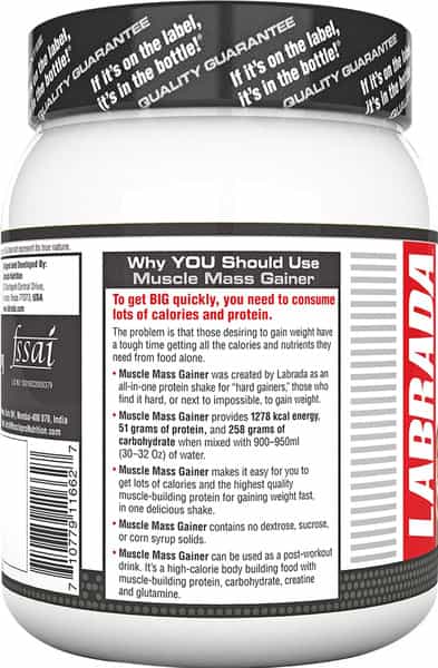 Labrada Muscle Mass Gainer - 2.2 Lbs (1Kg) (Chocolate Hazelnut)