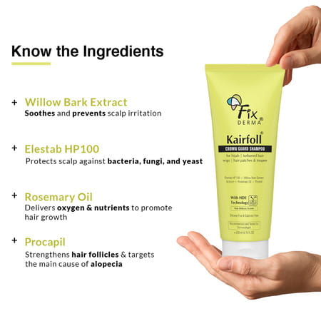 Fixderma Kairfoll Crown Guard Shampoo With Rosemary Oil For Hairs Under Hijab, Turbans & Wigs -200ml