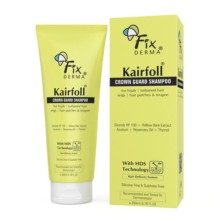 Fixderma Kairfoll Crown Guard Shampoo With Rosemary Oil For Hairs Under Hijab, Turbans & Wigs -200ml