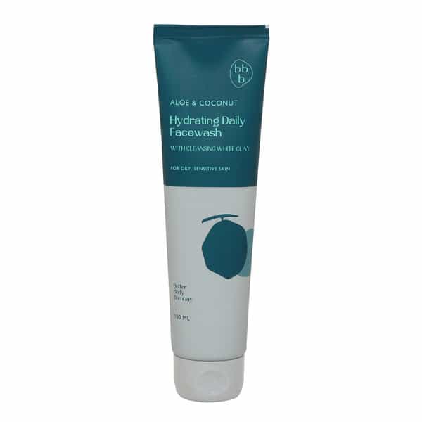 Bbb Better Body Bombay Aloe & Coconut Hydrating Daily Face Wash|Dry & Sensitive & Flaky Skin (300Ml)