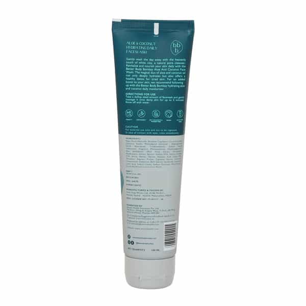 Bbb Better Body Bombay Aloe & Coconut Hydrating Daily Face Wash|Dry & Sensitive & Flaky Skin (300Ml)