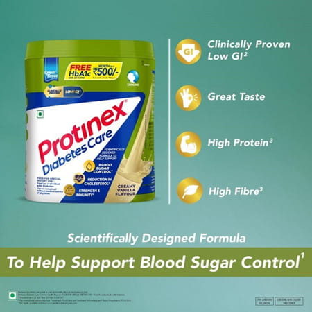 Protinex Diabetes Care Nutrition Drink Creamy Vanilla Flavour Jar 400 Gm