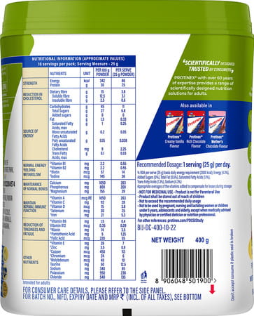 Protinex Diabetes Care Nutrition Drink Creamy Vanilla Flavour Jar 400 Gm