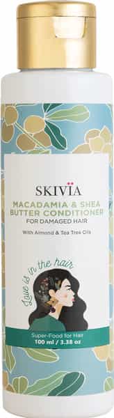Skivia Macadamia & Shea Butter Conditioner With Almond -Treats Dry Hair (100 Ml)