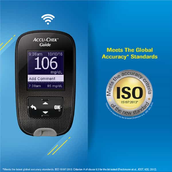 Accu-Chek Guide | Wireless Blood Glucose Monitoring System | Glucometer | Free 10 Test Strip