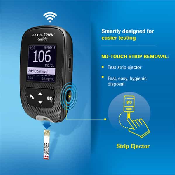 Accu-Chek Guide | Wireless Blood Glucose Monitoring System | Glucometer | Free 10 Test Strip