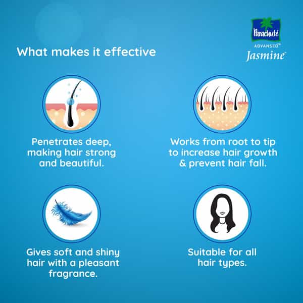 Parachute Advansed Jasmine Coconut Hair Oil For Shiny & Strong Hair 500Ml