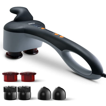 Beatxp Thunder Pro Double Headed Full Body Massager With Infrared Heat Therapy (Jade Black)