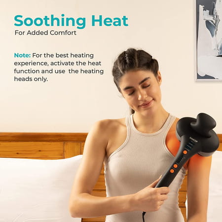 Beatxp Thunder Pro Double Headed Full Body Massager With Infrared Heat Therapy (Jade Black)