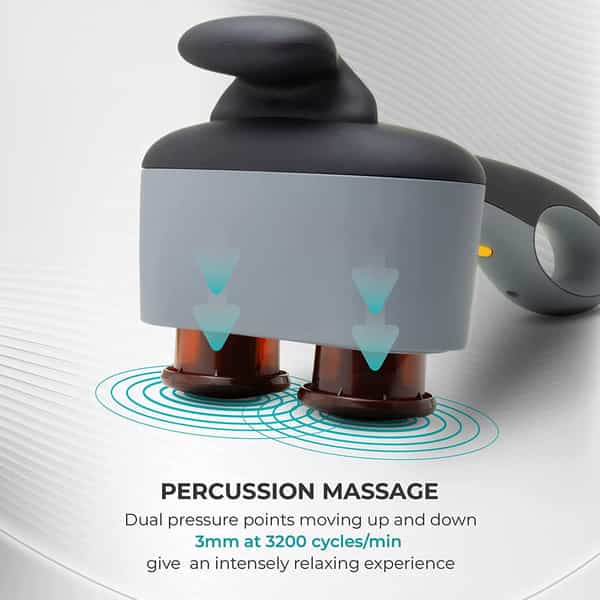 Beatxp Thunder Pro Double Headed Full Body Massager With Infrared Heat Therapy (Jade Black)