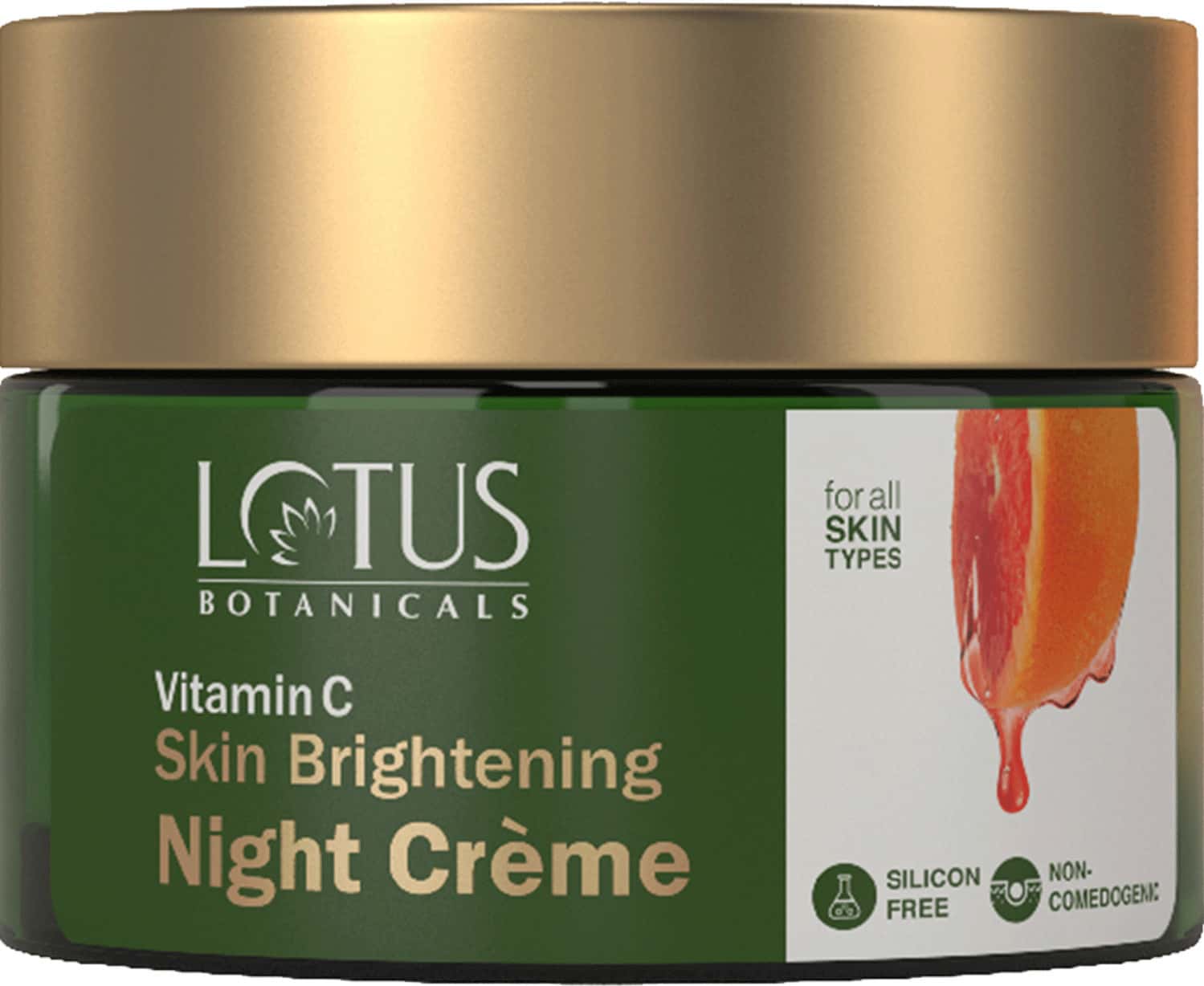 Lotus Botanicals Skin Brightening Night Cream Vitamin C Silicon & Chemical Free - 50 G
