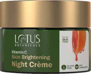 Lotus Botanicals Skin Brightening Night Cream Vitamin C Silicon & Chemical Free - 50 G