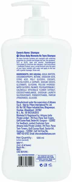 Chicco Baby No Tears Shampoo Bottle Of 500Ml