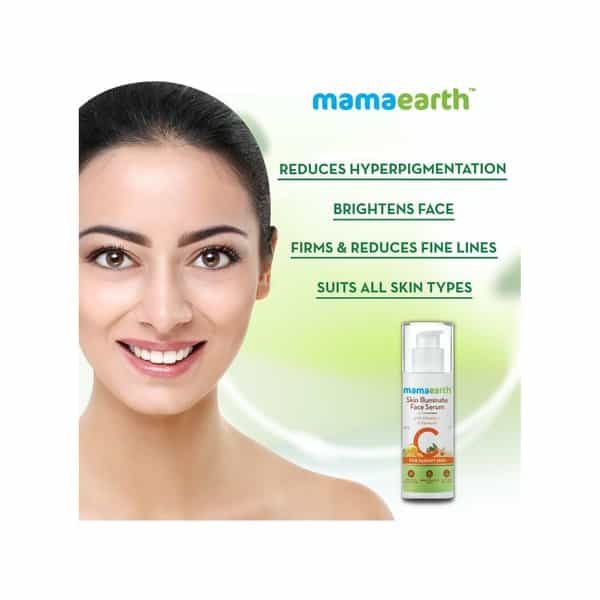 Mamaearth Skin Illuminate Vitamin C Serum For Radiant Skin With High Potency Vitaminc & Turmeric 30G