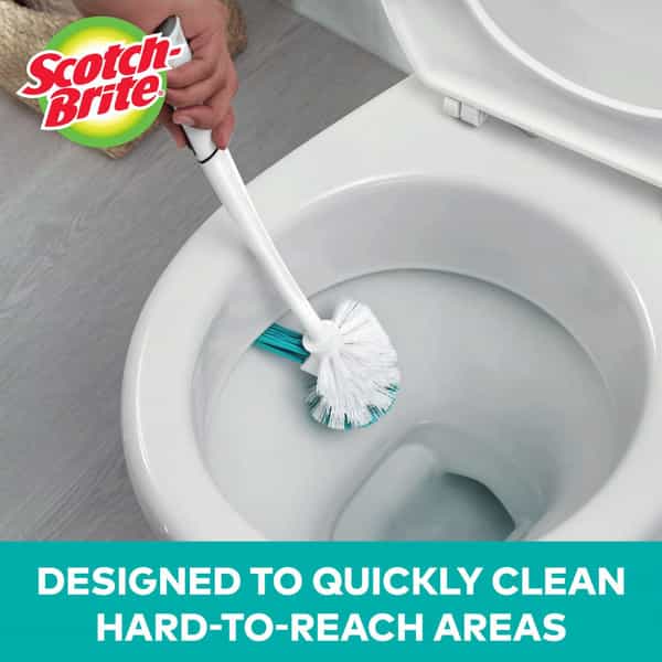 Scotch-Brite Premium Toilet Plastic Brush With Round Container