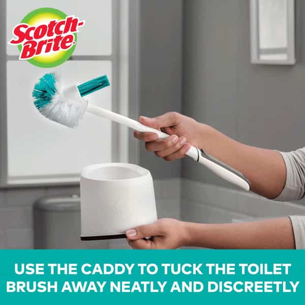Scotch-Brite Premium Toilet Plastic Brush With Round Container