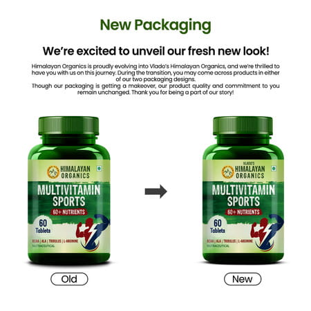 Vlado'S Himalayan Organics Multivitamin Sports With 60 + Supplement 60 Tablets