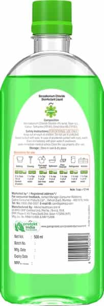 Godrej Protekt Multipurpose Disinfectant Liquid - Kills 99.9% Germs Anti-Bacterial Citrus - 500Ml