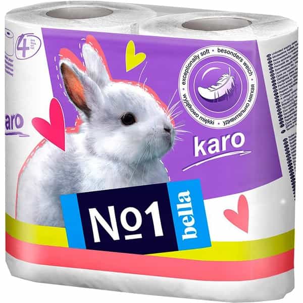 Bella No1 Karo Toilet Paper White 4 Rolls