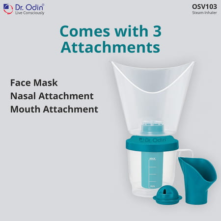 Dr. Odin Osv103 Steam Inhaler And Vaporizer For Cold | Cough And Sinus Relief With 3 Attachments