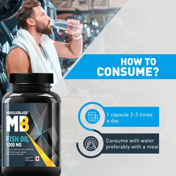 Muscleblaze Omega 3 Fish Oil 1000 Mg Supplement 90 Capsules